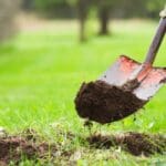 Digging with shovel image